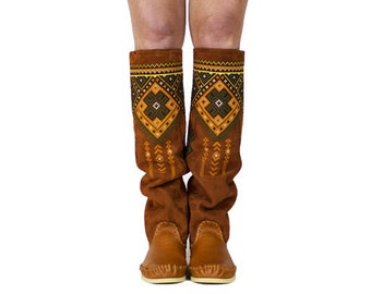 Knee high moccasins | Etsy