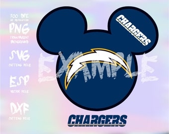 Mickey heads Sport logo football team San Diego Chargers ,clipart,SVG,PNG 300dpi ,ESP vector