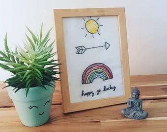 Custom Made Happy go Lucky Embroidery