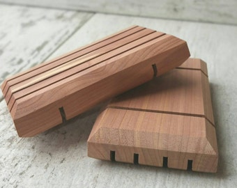 Cedar Soap Dish- wooden soap dish, wood soap saver, soap deck,wooden, natural soap dish, cedar dish, hand crafted soap, soap dish