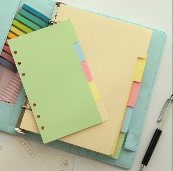 Colored Dividers with Tabs Cardstock Planner dividers