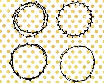 Floral Monogram Frame SVG, Floral Wreath SVG, Flourish Floral Monogram Svg, Digital Cut File, Instant Download, Svg, Dxf, Jpg, Eps, Png