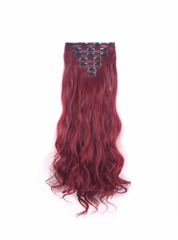 black hair with red front pieces