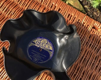 Vintage Vinyl Record Bowl