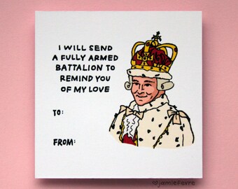 King George III Valentine Card — Hamilton the Musical