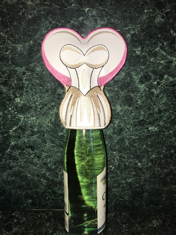 Items similar to Wine bottle decorative topper wedding dress bride on Etsy