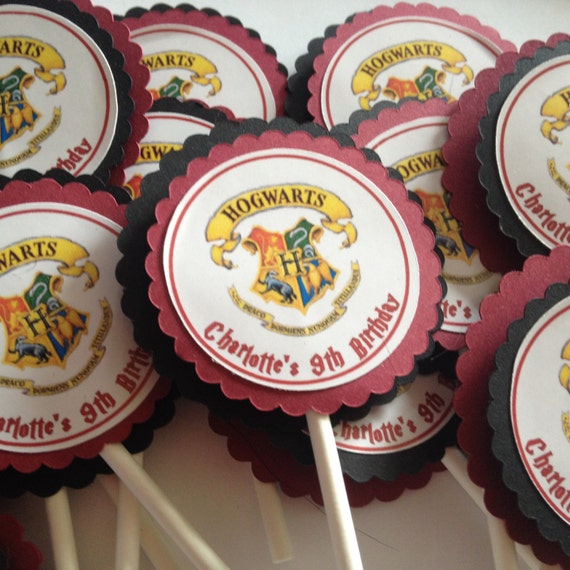 Hogwarts Cupcake Toppers l Harry Potter Cupcake Toppers