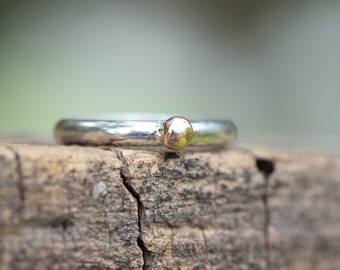 Gold dot ring, gold drop, gold bead, beaded ring, bubble pebble, silver stacking ring, stackable ring, ring stack, midi rings, spacer rings,