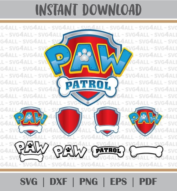 SVG DxF PNG Eps PDF Files Paw Patrol Svg Files Paw