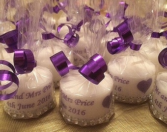 Personalised Wedding Favours Large Tea lights x 10, Wedding, Candles, Favours, Favors, Custom Made Favours, Choose your colour, Inexpensive