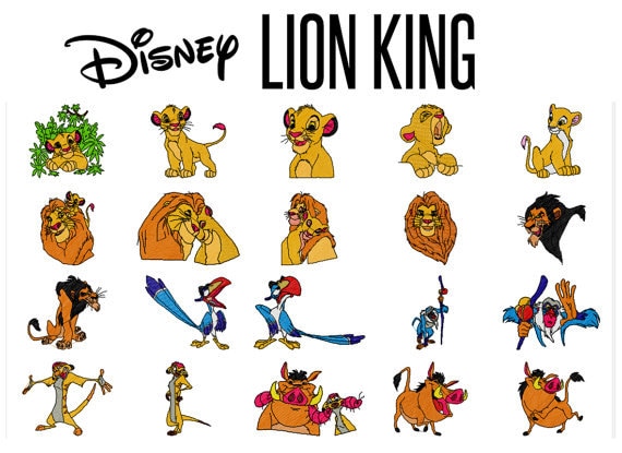 20 Lion King Machine Embroidery Designs 4x4 hoop by CreaInvento