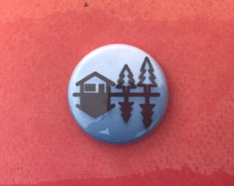 Stranger Things Upside Down 1" or 2.25" Pinback Button