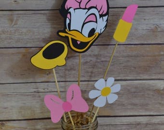 Daisy Duck Centerpiece, Mickey mouse clubhouse, Mickey mouse party decorations, happy birthday, mickey birthday banner, Birthday decorations