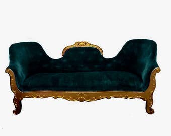Antique victorian Louis XVI settee/sofa custom upholstery option