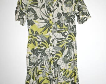 Tropical print dress | Etsy