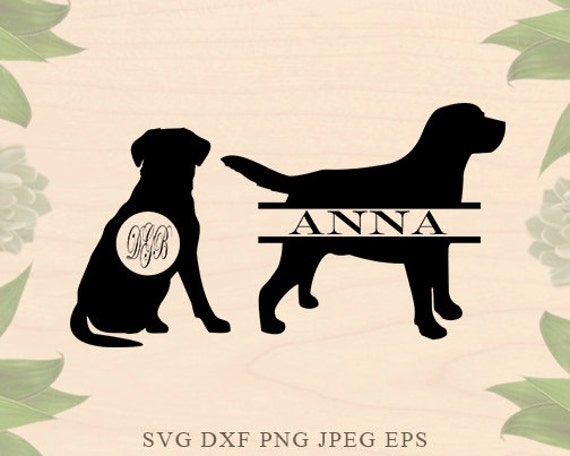 Download Golden retriever SVG monogram Dog svg Split monogram svg Cut