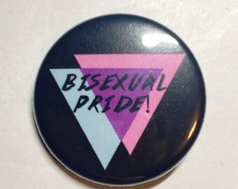 Vintage REMAKE Queer Button Badge. Bisexual Pride Button Badge Gay Queer Lesbian. Bi Pride Badge.