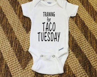 Taco Tuesday Baby Onesie - handmade, custom design, baby gift, baby shower