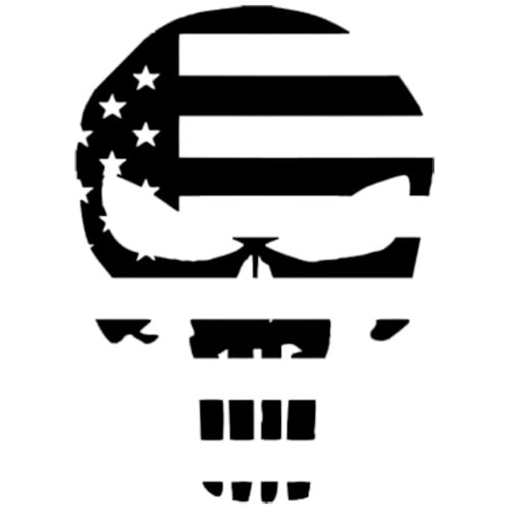 Vinyl Decal Sticker - Punisher Flag Decal for Windows, Cars, Laptops, Macbook, Yeti, Coolers, Mugs etc
