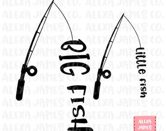 Big Fish Little Fish SVG, Daddy's Fishing Buddy SVG Cut File, Fishing svg, Summer svg, Fathers Day svg, Cricut, Silhouette, svg png pdf