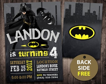Batman Invitation, Batman Birthday Invitation, Batman, Batman Card, Batman Invite Party, Batman Printable, Batman Digital