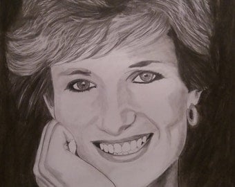 Princess Diana pencil sketch
