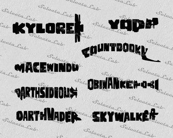Digital SVG PNG lightsaber, yoda, darth vader, kylo ren, star wars inspired clipart, vector, silhouette, instant download