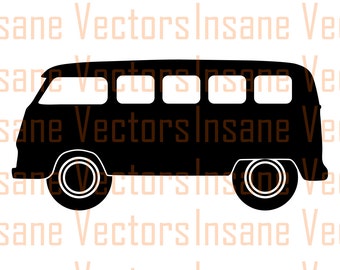 VW Bus Vector Silhouette Clip Art Image | VW Bus Vector | VW Bus svg | vw svg | vw vector | bus svg | Van svg | volkswagon svg