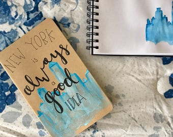 Customizable cityscape moleskine journal