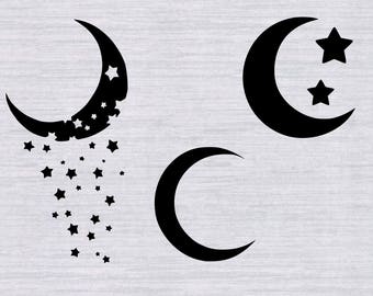 Download Stars and moon svg | Etsy