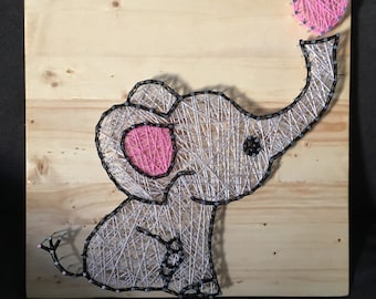 Elephant string art | Etsy