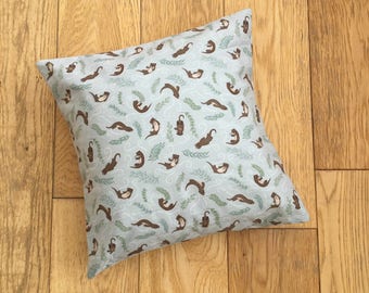 Otter Cushion, Otter Nursery Bedding, Nursery Cushion