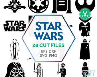 Star Wars Svg Files, Star Wars Clipart, Star Wars Silhouette, Star Wars Decal, Commercial Use Svg, Svg Silhouette, Svg Cuts, Vector Clipart
