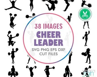 Cheerleading Svg, Cheerleading Clipart, Cheerleader Svg, Cheerleader Clipart, Cheerleading Signs, Digital Cut Files, Silhouette Cameo Files