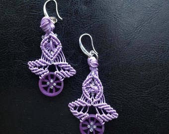 Lilac earrings.
