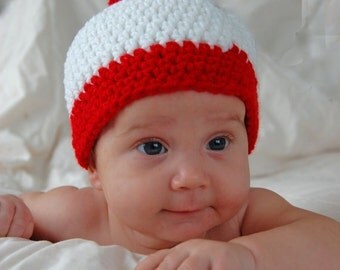 Crochet Waldo Hat, Where's Waldo, Red And White, Beanie, Cap, Newborn Hat, Photo Prop, Halloween Costume
