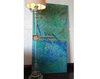 Abstract painting 15 X 30 (mixed) custom order