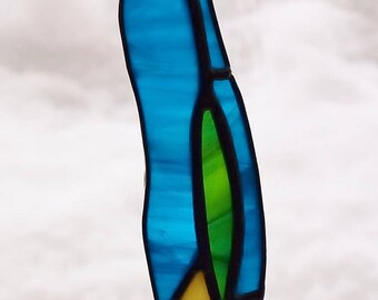 Stained Glass Suncatcher Diamond Eye Feather