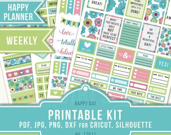 MAMBI Planner Stickers, Happy Planner Stickers, Printable Sticker Kit, MAMBI Stickers, Flower Planner Stickers, Floral Kit, 17011