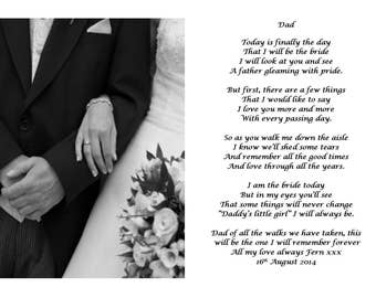 Poem for the father of the bride
