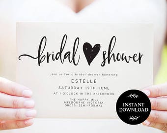 Bridal Shower Invitation INSTANT DOWNLOAD, Bridal Shower Invite, Before I do, Bachelorette Printable, Hens Night Invitation - Georgie
