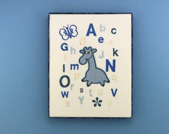 Alphabet giraffe, Baby room decor, Nursery decor