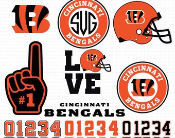 Cincinnati Bengals- Cuttable Design Files(Svg, Eps,Dxf, Jpg) For Silhouette Studio, Cricut Design Space, Cutting Machines,Instant Download
