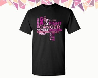 Fight Cancer T Shirts Breast Cancer Awareness Shirt Tees Cancer T Shirt Mens T-shirt Mens Shirts Mens Tees Party Shirt Tees Gift For Him