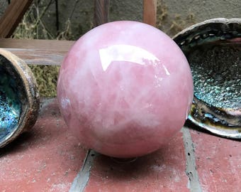 Extra Large Rose Quartz Sphere Rose Quartz Crystal Ball Crystal Gift for Her Scrying Ball