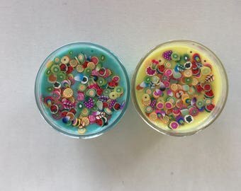 2 pack Fruit slime, Fruity slime, tutti fruiti slime, tutti fruity slime,slime, aqua, pink