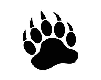 Bear Paw Graphics SVG Dxf EPS Png Cdr Ai Pdf Vector Art Clipart instant download Digital Cut Print File Cricut Silhouette