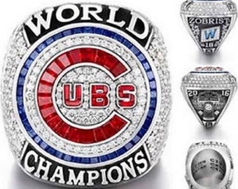 2016 Chicago Cubs Championship Ring In Wooden Box..Replica. Can Be Customized With Your Name .