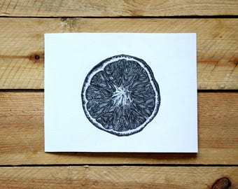Original drawing "Tangerine" / from the series kind of fruity / graphite