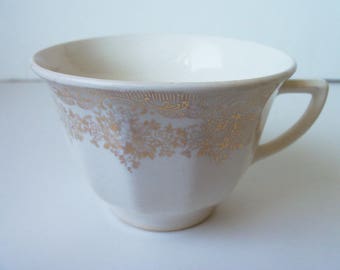 Antique porcelain gold plated cup (#EV81)